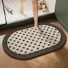 Alfombrilla de Diatomeas para Baño, Alfombrilla para Pies Resistente a la Suciedad Estilo Americano, Alfombrilla Absorbente de Agua Antideslizante para Inodoro, Alfombra de Separación Seca y Húmeda
