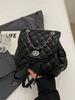 Mochila Pequeña Estilo Coreano tipo Chanel para Mujer, Nuevo Modelo 2026, Mochila para Viajes Diarios, Bolso Cubo Casual Versátil y a la Moda Estilo Coreano