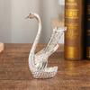 Adornos de moda para el hogar de estilo europeo, juego de almacenamiento de cucharas de café y tenedores de fruta, vajilla decorativa con forma de cisne.