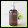 Botella de plástico marrón 250ml botella de gel de ducha botella de aceite limpiador botella de protector solar PET botella de champú botella hidráulica desmaquillante