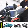 Cubierta de Manillar de Motocicleta Guantes de Invierno para Vehículo Eléctrico Cálido 125 Triciclo de Montar Cubierta de Manillar Engrosada a Prueba de Viento e Impermeable
