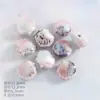 Película de Acero Templado Cáscara Pequeña Cuentas de Cerámica Cuentas Sueltas Accesorios para Ropa Cuentas para Pulsera Cadena para Teléfono Móvil Material para Manualidades Concha