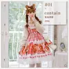 Estampado Original Oso Lindo Dulce Femenino JSK Vestido Lolita Lolita Tirantes Falda Abullonada