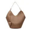 Bolsa de Palha Tecida Estilo Retrô para Mulheres 2025 Outono Nova Tendência Moda Grande Capacidade Casual de Ombro/Axila