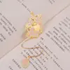 Cuatro Mini Lindos Clásicos Flor Pequeña Metal Cortado Latón Marcadores de Libros para Maestros y Compañeros con LOGOTIPO Impreso