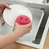 Estropajo de Esponja Sensible a la Temperatura con Cara Sonriente Limpieza de Cocina Ajuste de Doble Capa Malla que Cambia de Temperatura Esponja de Algas Esponja de Poliéster Poliéster