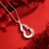 Tienda de oro con cincel tallado método antiguo taladro de punta hueca collar colgante de calabaza Fuxi colgante de moda venta al por mayor en vivo generación