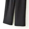 Pantalones de madre de mediana edad y anciana primavera y otoño elegantes adelgazantes de pierna ancha versátiles casuales para mujer sueltos deportivos largos