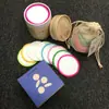 Almohadilla desmaquillante de fibra de bambú almohadilla de algodón/lavable reutilizable redonda de dos capas juego de almohadillas desmaquillantes bambú/algodón almohadilla de algodón desmaquillante