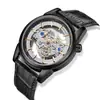 Reloj Mecánico Automático Completo Transparente Hueco de Doble Cara Transfronterizo Reloj para Hombre Reloj para Hombre Impermeable Luminoso de Cuarzo Nuevo Modelo Douyin