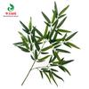 Hoja de bambú artificial rama de bambú falsa hoja de bambú pequeña de plástico rama única decoración de bambú hoja falsa decoración de pantalla de hoja verde