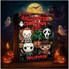 Calendario de Adviento de Personajes de Terror de Halloween 2025 Colgante Plano de Acrílico Decoración de Caja Sorpresa