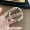Pulsera Elástica de Cuerda Estilo Antiguo para Mujer, Pulsera Dulce de Cuentas de Vidrio Estilo Girly, Joyería al por Mayor de Puesto de Mercado Nocturno, Popular Diseño de Mariposa