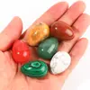 Jingde Joias Cristal Branco Natural Pedra de Ovo Pedra Colorida Cristal Decorativo Pedra Ágata Pedra Ornamentar Pedra Atacado