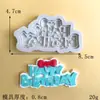 Plato de Feliz Cumpleaños Molde de Silicona para Pastel Letras Molde de Silicona Decorativo para Chocolate para Hornear Pasteles