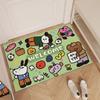 Bonita alfombrilla de dibujos animados para pasillo, antideslizante, para puerta, resistente al desgaste, para entrada, con anilla de alambre para cortar el hogar