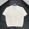 Suéter de Tricô com Manga Curta Vazado para Mulheres com Textura de Trança, Top Versátil, Novo Estilo Verão 2026, Camiseta Arco do Triunfo