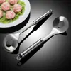Colher para almôndegas de aço inoxidável 304 ferramenta de fazer almôndegas de cozinha bola de peixe pasta de camarão colher manual para almôndegas