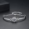 Pulsera Jinse Disc con Circonitas Micropavé Nueva Elegante Estilo Coreano Cobre con Incrustaciones de Circonitas Joyería Pulsera para Mujer Regalo