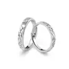 Libro de Almohadas Anillo de Pareja Plata de Ley s999 Diseño de Nicho Par Masculino y Femenino Anillo de Par Abierto Ajustable de Lujo Ligero