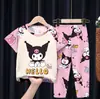Venta Directa de Fábrica de Pijamas Infantiles, Manga Corta y Pantalón Largo de Primavera y Verano, Conjuntos Casuales de Dibujos Animados para Niños, Ropa de Casa Kuromi
