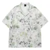 Camisa Floral Estilo Resort Hawaiano para Hombre de Manga Corta de Seda Helada de Secado Rápido Camisa Casual Holgada Atractiva Transpirable para Hombre
