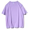 Camiseta de Color Sólido de Algodón de Fibra Larga de Xinjiang de 200 g, Top Básico Casual Versátil de Algodón Puro Algodón Peinado Camiseta de Manga Corta Ropa para Hombre