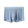 Cueca Boxer Masculina Sem Costura de Seda Gelada Secagem Rápida Cuecas Boxer Esportivas para Meninos 5A Respirável Antibacteriana Entrega ao Vivo