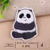 Patches Bordados de Panda de Desenho Animado Fofo para Atacado Transfronteiriço, Decorações de Roupas Totalmente Bordadas, Patches Bordados por Computador