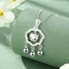 Collar con Colgante de Gatito con Candado Baifuku de Plata Pura S999 Cadena para Clavícula de Plata de Ley Collar de Dibujos Animados Lindos para Mujer Colgante de Candado de Seguridad
