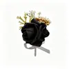 2026 Corsage de Rosa Artificial Amazon Corsage de Boda Flor de Dama de Honor Corsage de Padrino Estilo Bosque Venta Caliente Transfronteriza