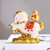 Adorno de mascota de caballo estilo chino, decoración de escritorio de dibujos animados del Año del Caballo, regalo de Año Nuevo, nuevo adorno del zodiaco de poni