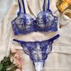 Lencería Sexy Transfronteriza Europea y Americana de Comercio Exterior para Mujer con Estampado, Bordado Dulce y Lazo