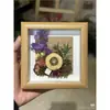 Día de la Madre Marco de Fotos de Granos de Café Hecho a Mano Paquete de Materiales para Adorno Creativo de Flores Secas DIY Decoración de Pintura con Pasta para Salón de Calentamiento