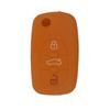 Adecuado para Audi A1, funda de silicona plegable de 3 llaves, Q7A3A6, funda para llave, funda protectora para control remoto de coche A4Q5
