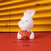Micro Paisaje Creativo Lindo Conejo Blanco de la Suerte Figura que Trae Fortuna Accesorios de Decoración DIY Adorno Mini de Escritorio