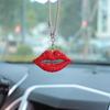 Novos adesivos de lábios vermelhos e rosas para decoração interna de carro, pingentes de carro, enfeites de carro, acessórios de carro