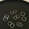 Pendientes de Aro de Plata Pura S925 Silver House, Nuevos con Diseño Retorcido Liso, Joyería Simple para Oreja, No Necesita Quitarse