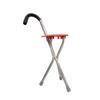 Taburete con muleta de acero inoxidable directo de fábrica para personas mayores Taburete de bastón para salir a caminar Muletas Taburete de bastón