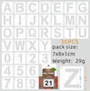 Suministro Exclusivo Transfronterizo de Juego de 36 Piezas de Plantillas de Letras del Alfabeto Inglés Pintadas con Números 62 Decoración de Pared Hueca para Pintar