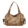 Bolso tote de nicho de gran capacidad para mujer, nuevo 2025 vintage para ir al trabajo, bandolera de hombro tipo biker con múltiples bolsillos
