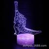 Luz de noche LED 3D de la serie Godzilla vs King Kong transfronteriza, lámpara de mesa táctil tridimensional con control remoto