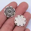 19X19Mm 1.9g Multicor Retrô Material para Joias Artesanais Série Geométrica Pingente Redondo de Flor