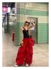 Calça Casual Ampla Lisa Retro Americana Necoyep Unissex Solta Casual Preguiçosa Comprimento Total