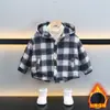 1096 Ropa Infantil Otoño e Invierno Abrigo Acolchado de Lana Abrigo a Cuadros para Niños Engrosado 2026 Ropa Nueva para Bebé