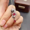 Colgante de Turmalina Natural para Mujer Accesorios Nicho Sensación de Alta Gama Joyería de Plata de Ley 925 4*5 Moda Venta Directa de Fábrica