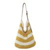 Bolso de Paja Rayado de Gran Capacidad para Mujer 2025 Verano Nuevo Bolso de Hombro para Playa Viaje Marítimo Bolso Tote Bandolera
