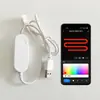 Controlador Inteligente Wifi Tuya Luz de Ambiente de Color Completo Luz de Alero Controlador de Luz Corriente de Agua Voz 12V