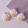 Lindo Dibujo Animado Comida Juego DIY Accesorios de Joyería de Resina Pegamento Crema Parche Caja de Papelería Material Hecho a Mano Pastel de Cereza