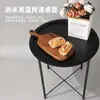 Mesa de noche con forma de C transfronteriza, Mesa de centro pequeña para sofá de sala de estar, Escritorio de oficina de metal móvil, Mesa auxiliar pequeña de té portátil